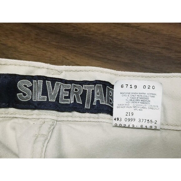 Levi's Silvertab Cargo Pants Women's Size 14 Cream 100% Cotton Vtg 1999 (27×28) - Picture 6 of 7